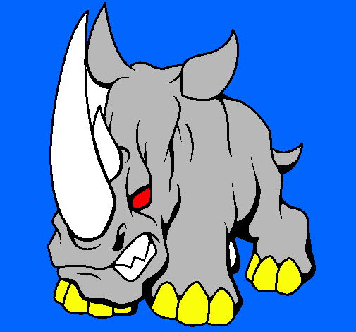Dibujo Rinoceronte II pintado por hernande