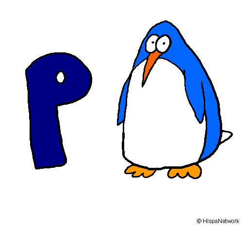 Dibujo Pingüino pintado por sayra