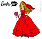 Dibujo Barbie vestida de novia pintado por raquel658563