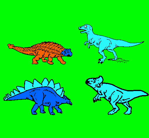 Dibujo Dinosaurios de tierra pintado por simnat