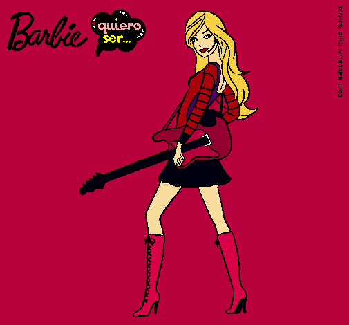 Dibujo Barbie la rockera pintado por vicot