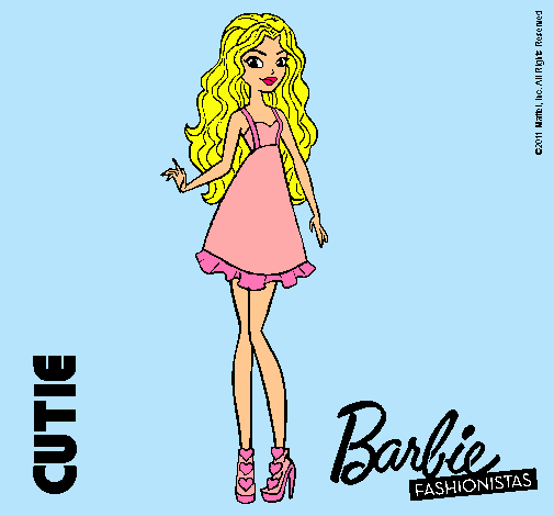 Dibujo Barbie Fashionista 3 pintado por anitas