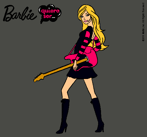 Dibujo Barbie la rockera pintado por YAZITA