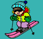 Dibujo Niño esquiando pintado por albafg