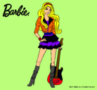 Dibujo Barbie rockera pintado por malota 