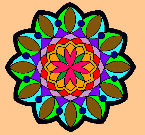 Dibujo Mandala 3 pintado por dibimatine