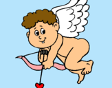 Dibujo Cupido pintado por jhoni