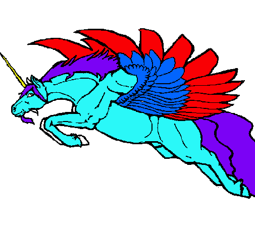 Dibujo Unicornio alado pintado por sebastian_