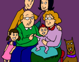 Dibujo Familia pintado por moira