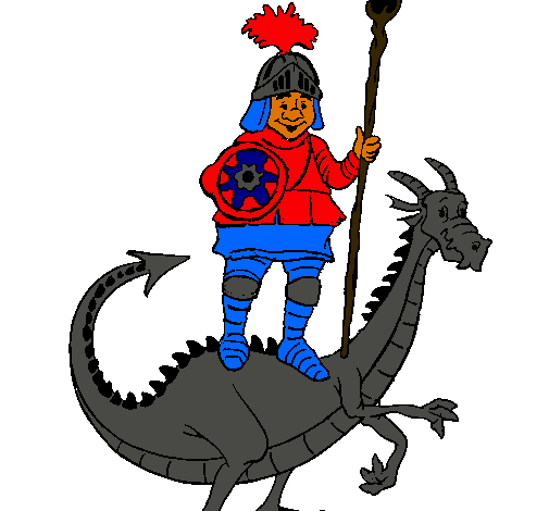 Dibujo Caballero San Jorge y el dragon pintado por MatiasIsr