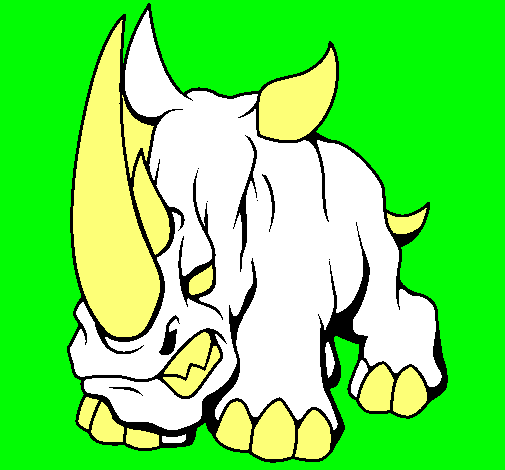 Dibujo Rinoceronte II pintado por Tino