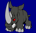 Dibujo Rinoceronte II pintado por chido