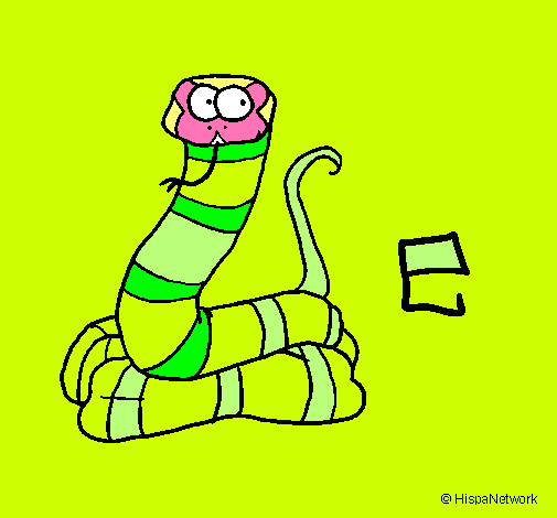 Dibujo Serpiente pintado por Cleoreina