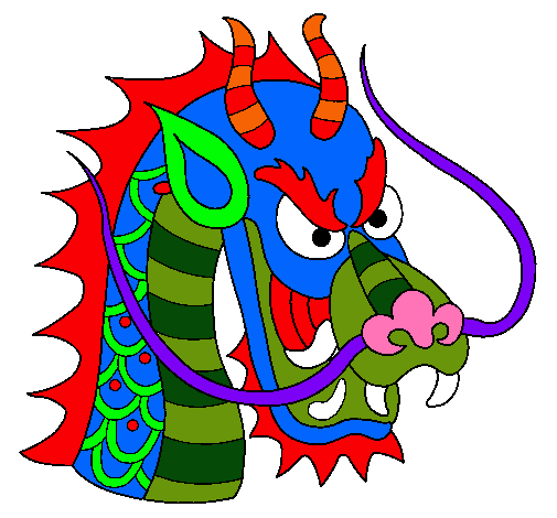 Dibujo Cabeza de dragón pintado por sebastian_