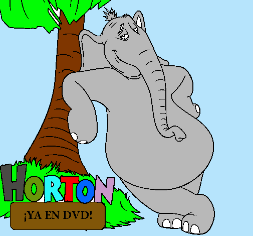 Dibujo Horton pintado por Jessik 