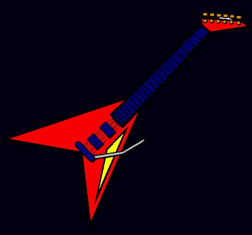 Dibujo Guitarra eléctrica II pintado por veliz