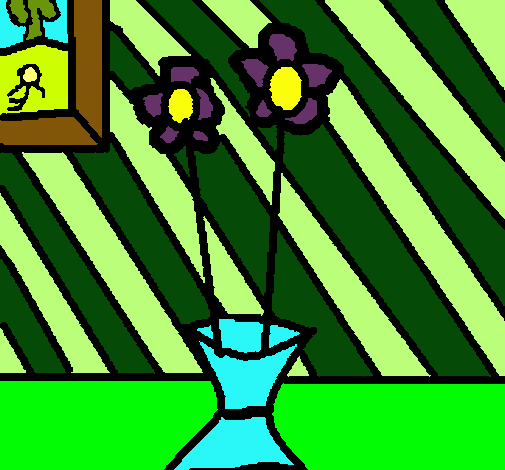 Dibujo Jarrón de flores 2 pintado por michelletp