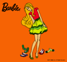 Dibujo Barbie y su colección de zapatos pintado por lasmi