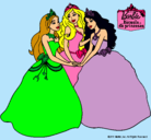 Dibujo Barbie y sus amigas princesas pintado por yaralee610