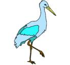 Dibujo Cigüeña pintado por ibis