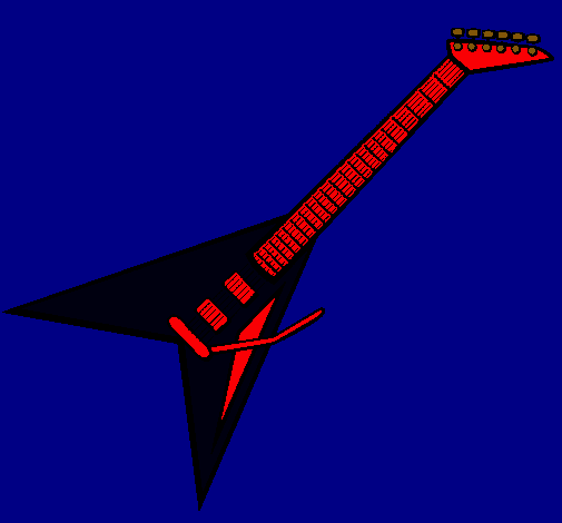 Dibujo Guitarra eléctrica II pintado por rosario-ti