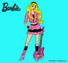 Dibujo Barbie rockera pintado por nicaela