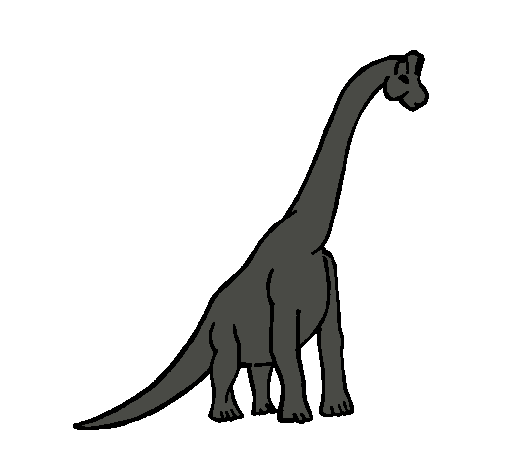 Dibujo Braquiosaurio pintado por MatiasIsr