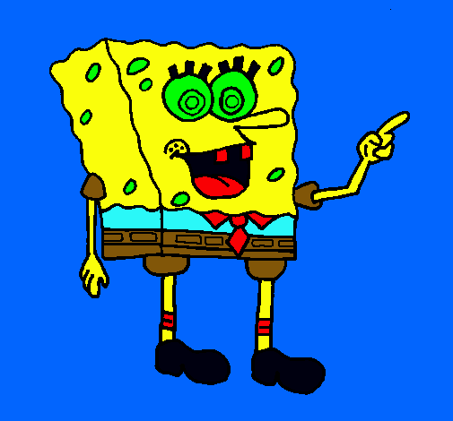 Dibujo Bob Esponja pintado por ESPABILA