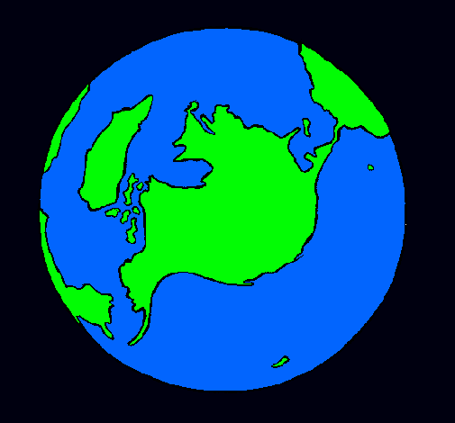 Dibujo Planeta Tierra pintado por hernande