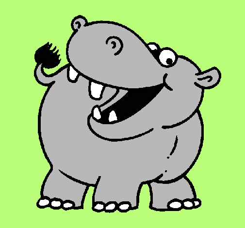 Dibujo Hipopótamo pintado por isaacx