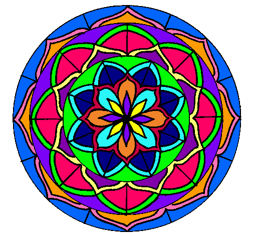 Dibujo Mandala 6 pintado por chofi