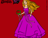 Dibujo Barbie vestida de novia pintado por PILIIIIIIII
