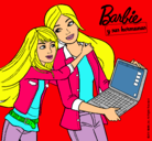 Dibujo El nuevo portátil de Barbie pintado por hhfvgrfgrtft