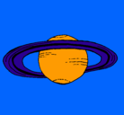 Dibujo Saturno pintado por hernande