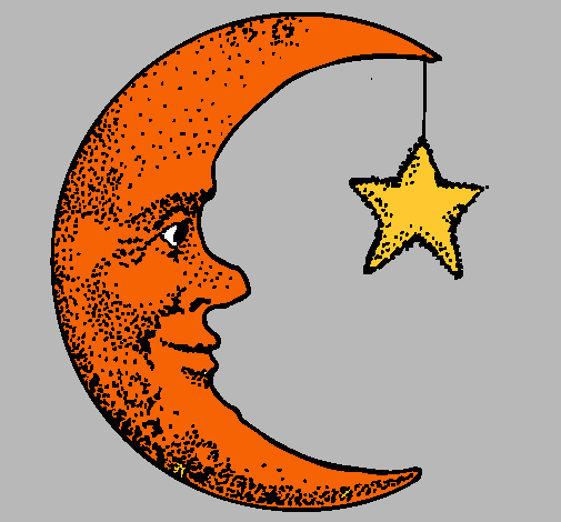 Dibujo Luna y estrella pintado por gtmb
