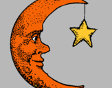 Dibujo Luna y estrella pintado por gtmb