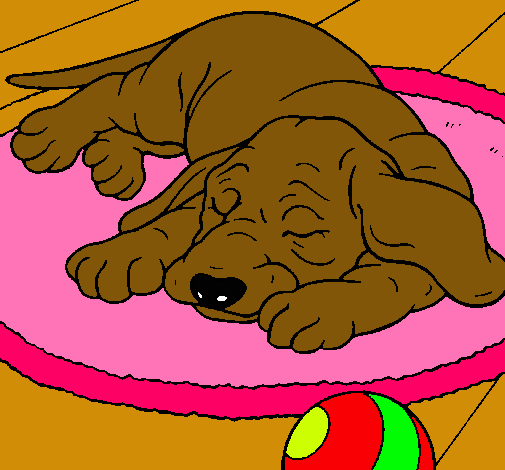 Dibujo Perro durmiendo pintado por palithax