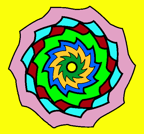 Dibujo Mandala 9 pintado por eriakk