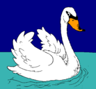 Dibujo Cisne en el agua pintado por criistiinn
