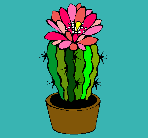 Dibujo Cactus con flor pintado por criistiinn