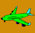 Dibujo Avión de pasajeros pintado por martincito