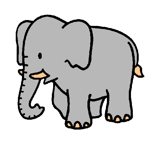Dibujo Elefante bebe pintado por pambe2011