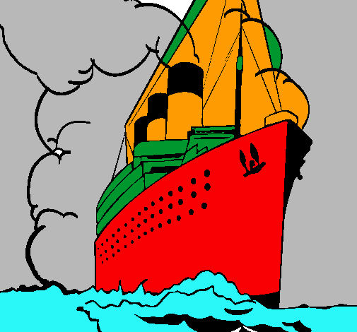 Dibujo Barco de vapor pintado por kevinsab