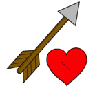 Dibujo Flecha y corazón pintado por arellano4