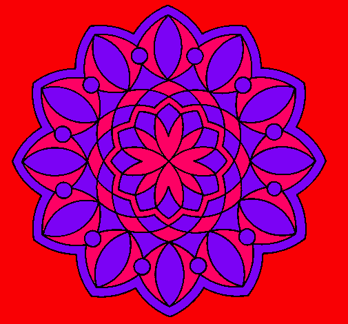 Dibujo Mandala 3 pintado por titina