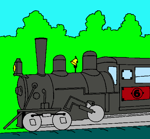 Dibujo Locomotora pintado por LAUBEJAR