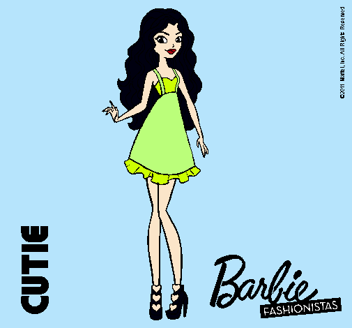 Dibujo Barbie Fashionista 3 pintado por emaema