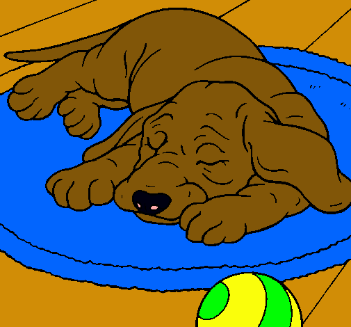 Dibujo Perro durmiendo pintado por valenchuti