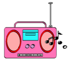 Dibujo Radio cassette 2 pintado por mikithu