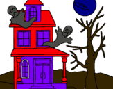 Dibujo Casa fantansma pintado por jochen